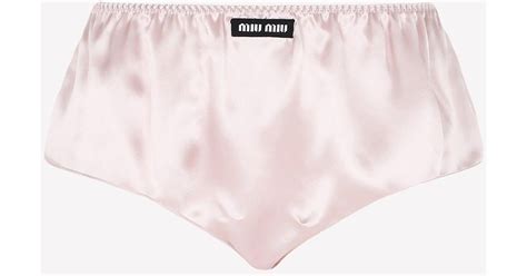 miu miu satin briefs|Miu Miu logo.